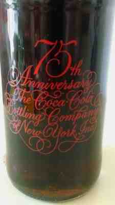 1979 New York Coca-Cola Bottling Company 75th Anniversary 1904-1979 10 oz Bottle