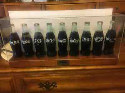 1986 Coca Cola Centennial Celebration International 9 Bottle Collector Set-MINT 