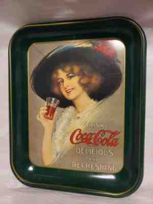 Excellent Coca Cola Memorabilia Metal Tray Hamilton King Girl 1912s COKE
