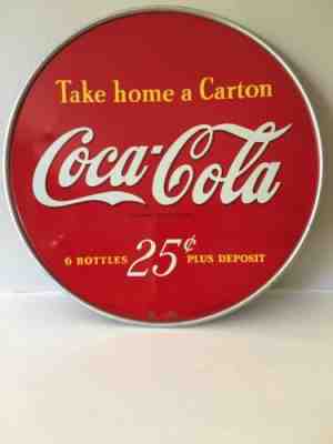 1930’s COCA COLA  METAL SIGN - 2 SIDED - EXC CONDITION