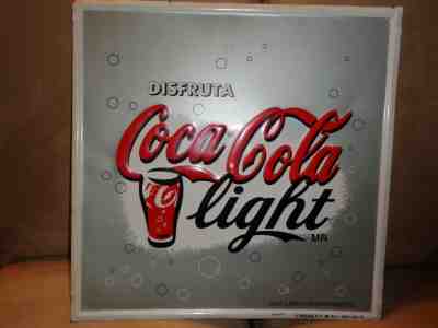 Vintage Diet Coke Embossed Metal Sign Coca Cola Spanish Advertising 1971? rare