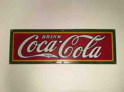 Original Coca Cola Sign - 1929 - 30" x 10"