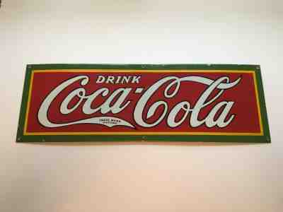 Original Coca Cola Sign - 1929 - 30" x 10"