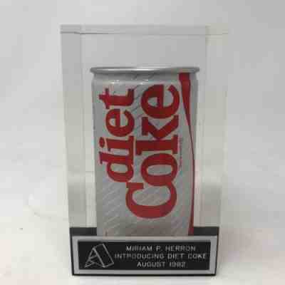 Rare HTF 1982 Unopened Diet Coke Encased In Lucite, Release Year