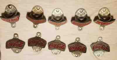 (10) ORIGINAL Vintage STARR X Coca Cola Bottle Openers Wall Mount Antiques NOS