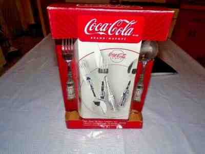 COKE 20 PC CLASSIC BOTTLE FLATWARE SILVERWARE SET 