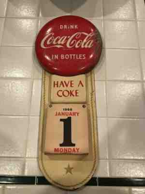 Coca-Cola Calendar holder sign