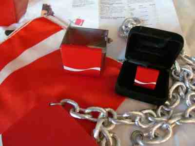 Coca Cola Raquel Welsh 1970s bracelet, ring,scarf, belt, copy of ad