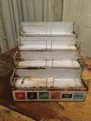 Old Rusty Dented Antique Vintage Coke Coca Cola Shelf Rack Thailand Thai Script