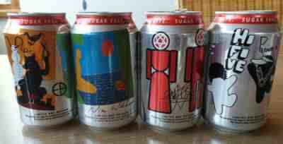 Nice Coca Cola can Set from Sweden Denmark Norway  Art set. 4 empty cans