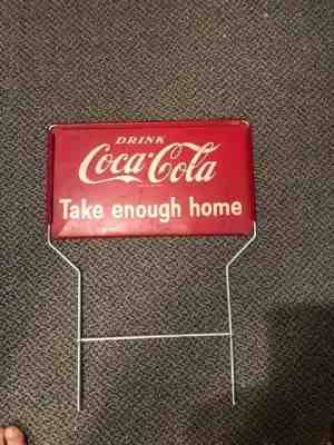 Coca Cola Display Rack "Take enough home" 1950's Drink Coca Cola