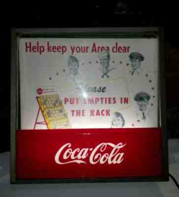 RARE Vintage 1950s Coca-Cola Light-up Sign - "PLEASE PUT EMPTIES IN THE RACK" 