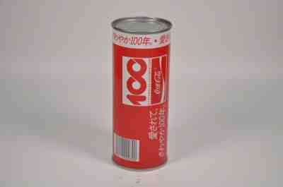 1986 Coca Cola can 100th year anniversary from Japan 500ml 02
