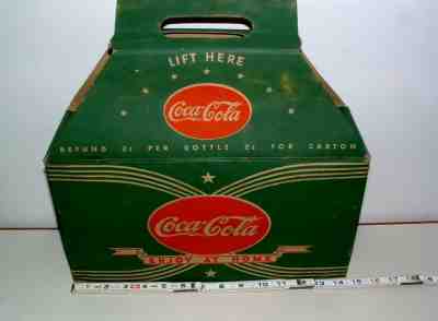 * 1920s COCA-COLA CARDBOARD CARTON 12 BOTTLES ( RARE VERY HARD TO FIND )