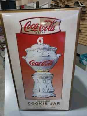 COCA COLA BRAND CERAMIC COOKIE JAR 1896 REPLICA SYRUP DISPENSER VICTORIAN STYLE 