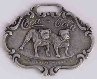Coca Cola sterling Silver key chain Fob Medal Token Bulldogs The Prize Winners