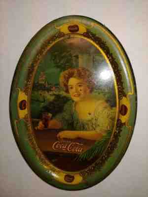 Vintage 1904 Original Coca-Cola Soda Tip Change Tray,Hilda Clark Exposition Girl