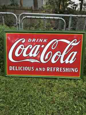 1932 Porcelain Coca-Cola Sign In Mint Condition $3100.00