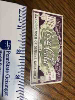 Coca Cola Coupon 1899’s Or 1900’s Early