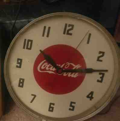 Original Lackner Coca Cola Coke Clock, Vintage