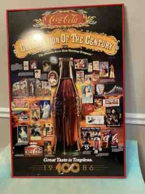 Vintage Rare 100th Anniversary Coca-Cola Poster