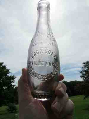 RARE 1900s, COCA COLA, HENDERSON NC, BOWLING TEN PIN BOTTLE, INDIAN ROCK, *NICE*