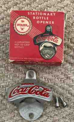 Coca Cola wall mount bottle opener STARR X Box Cast vintage antique Coke No 22