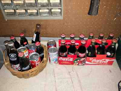 Coca-Cola Collector Set of Bottles and Cans (Atlanta Braves World Series etc)