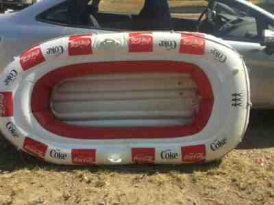 COLLECTABLE! Coca Cola Three Man Inflatable Raft Store Promo Pre 1984