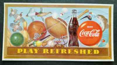 Vinage Coca Cola - Play Refreshed - Ink Blotter - Canadian - 1950's - Lot of 34