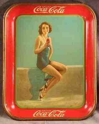 Vintage 1933 Original FRANCES DEE Coke Tray American Art Works