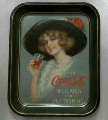 AUTHENTIC COCA COLA SERVING TRAY WOLF DATE 1912 HAMILTON KING GENUINE