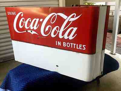 Vintage Coca Cola Marquis Sign Porcelain 2 Sided Wall Mount Soda Fountain Emp126
