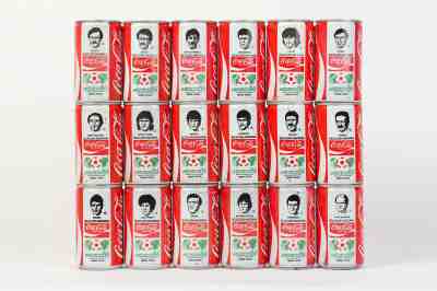 1986 Coca Cola 18 cans set from Portugal, Mexico 86