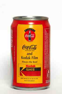 1994 Coca Cola can from Malaysia, Coca-Cola and Kodak Film / Always the Best!