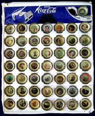 Japan Complete Collection! STAR WARS 50 Coca-Cola Bottle Caps & Collecting Board