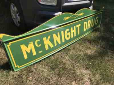 Vtg Drink Coca Cola Sign Topper Privilege Panel Porcelain Drug Store Sign 96”x21