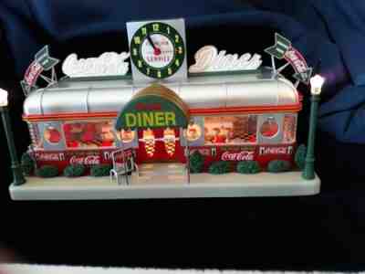 Danbury Mint Coca Cola Diner W/Clock, Lights & COA