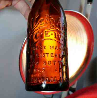 RARE ORIGINAL STRAIGHT SIDE COCA COLA AMBER BOTTLE "  GREENWOOD, MISS  "  NICE "