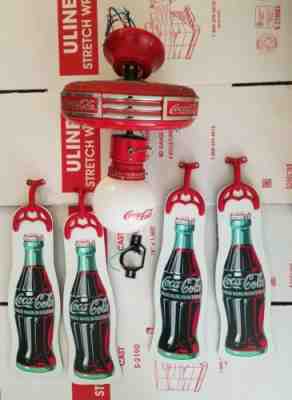 coca cola ceiling fan light , cast iron , not plastic 44" diameter . coke soda 