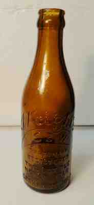 WRIGHTS AMBER COCA-COLA BOTTLE FROM GREENWOOD MISS.  VERY NICE. 1902 - 1915
