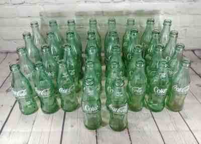 Lot of 34 Vintage Coke Bottles,  All 6 1/2 Fl. Oz., All Have City Names 