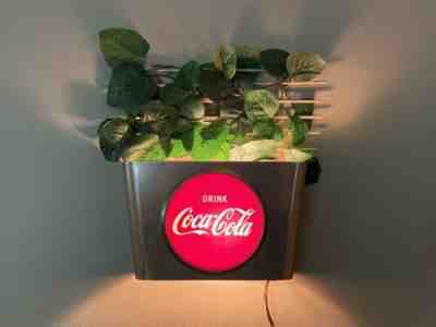 1950s Coca Cola Metal Wall basket Light Up Sign