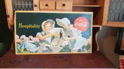 COCA COLA Coke Hospitality 1950s Soda Fountain Diner Store Display Sign 