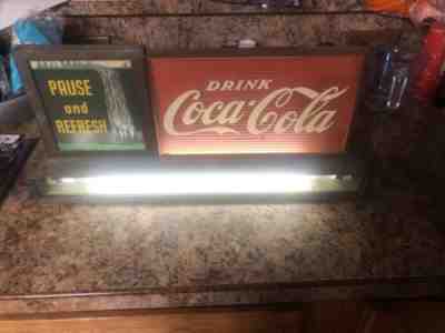 RARE Vintage 1940’s Coca-Cola "Pause and Refresh" Waterfall Lighted Sign
