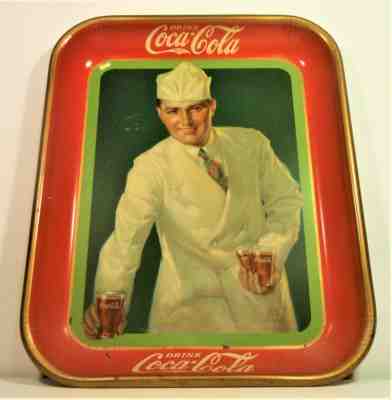 1927/1928 ORIGINAL COCA COLA COKE TRAY SODA JERK FOUNTAIN SALES