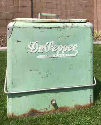 Dr Pepper Cooler Ice Chest Advertising “Good For Life” 1940’s Slogan