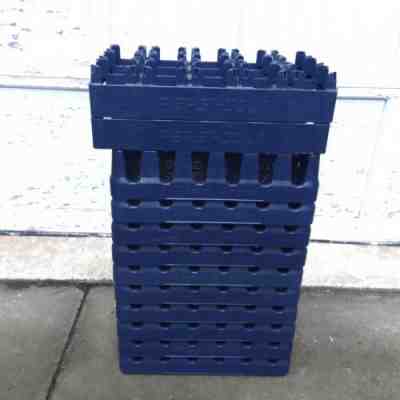 Lot Of 12 Pepsi-Cola Blue Plastic Crate Advertising Gardening Coke SURVIVAL