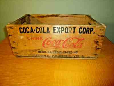 Vintage 1945 WWII Coca-Cola Export Corp. Wooden Crate  from Germany $250 OBO