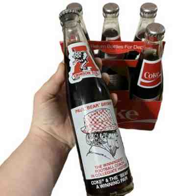 PAUL BEAR BRYANT COKE BOTTLE ALABAMA CRIMSON TIDE 315 WINS VINTAGE 1979  6 Pack